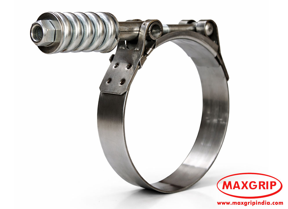 Spring loaded heavy duty clamp